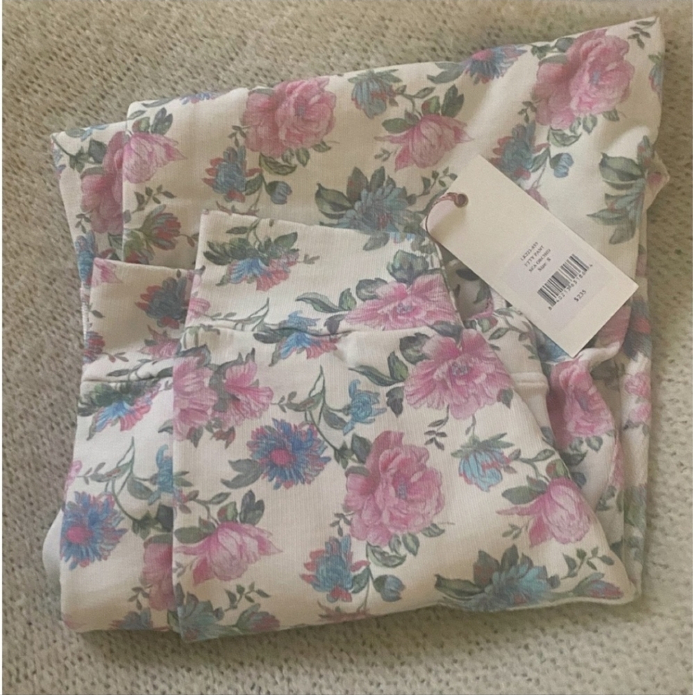 Love Shack Fancy Etty Floral Joggers - Sea Orchid - Picture 8 of 16